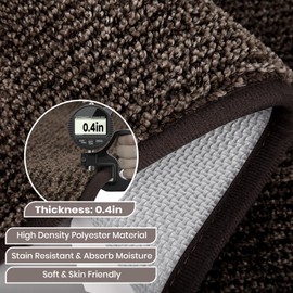 DOMUSTEX Dirt Trapper Dog Door Mat 32" x 47" / 80cm x 120cm, Washable Kitchen Rug, Non Slip Kitchen Mat for Floor, Absorbent Indoor Entryway Rug for Laundry, Bathroom, Bedroom