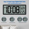 WallarGe 14.5'' Large Digital Wall Clock Battery Operated with Jumbo