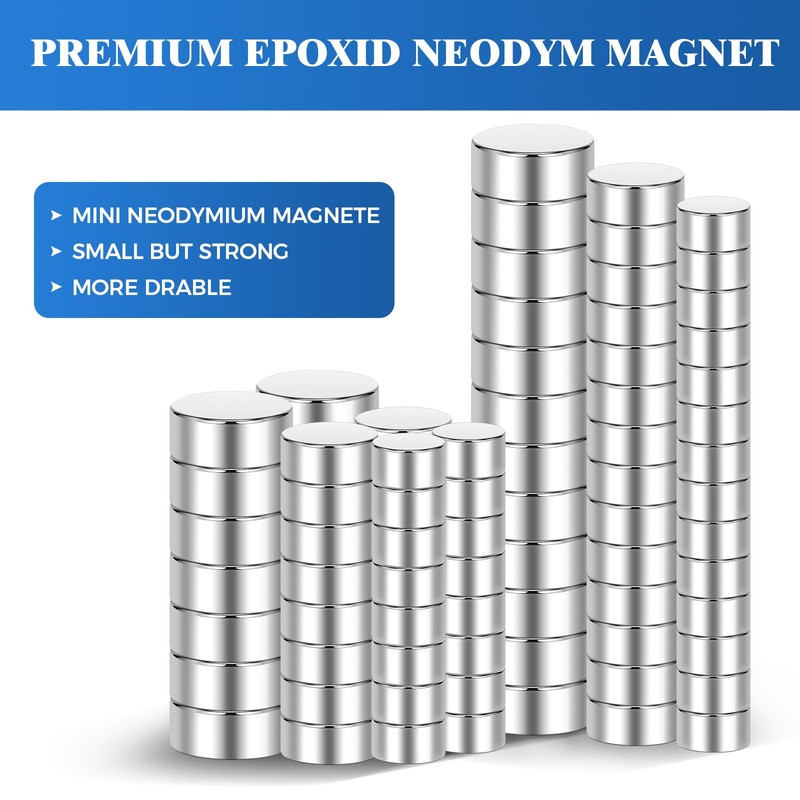 Wukong 6x3mm Mini Magnets, 100 Pack Small Craft Magnets Multi-Use