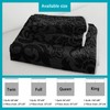 Axolotl Black Damask Quilt Set King Size,Dark Gothic Bedspread Coverlet