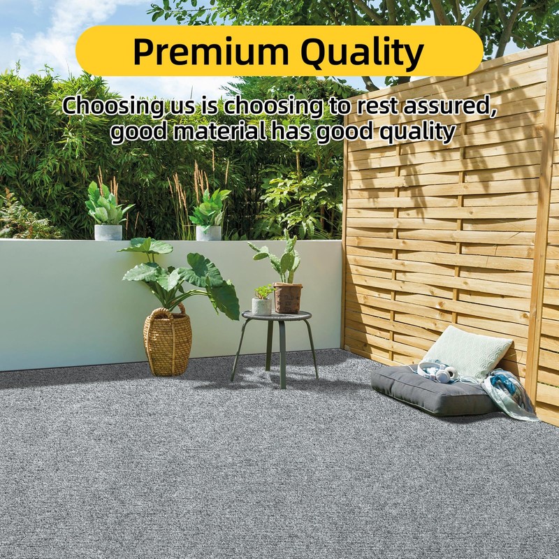 Grefinity Marine Carpet,5 FT x 25 FT Smoke Gray Indoor