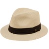EPOCH Men's Summer Lightweight Short Panama Derby Fedora Flat Brim