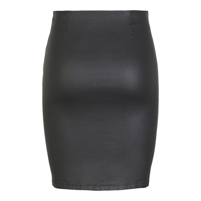 PIECES Women's PCPARO HW Coated Skirt/Noos BC 17092820, black