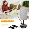 Table Lamp - Bedside Lamp with USB Ports and Outlets,