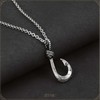 ZIYMU zm-p-071 Men's Necklace, Fish Hook, Fishhook Pendant, Cable Chain,