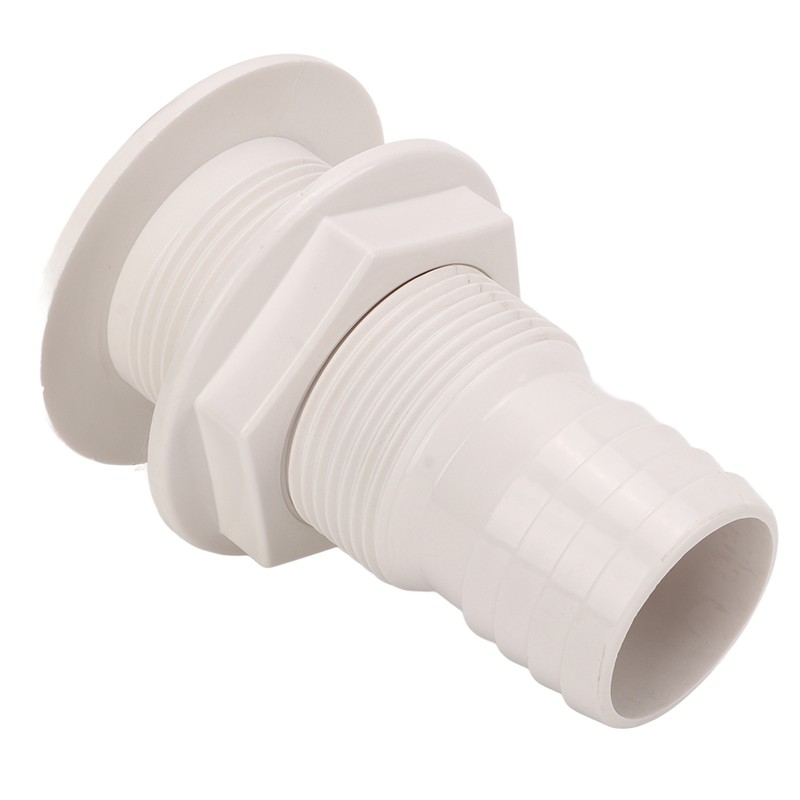 2in Through Hull Fitting Straight Drain Hose Polypropylene Inner Beam