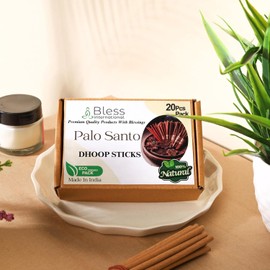 Bless-International Palo-Santo-100%-Natural-Incense-Bambooless-Dhoop-Sticks Handmade-Organic-Chemicals-Free for-Purification-Relaxation-Positivity-Yoga-Meditation The-Best-scents-4.5-Inches-20-Sticks