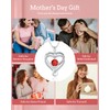 Mkhhy S925 Heart Necklace for Women Birthstone Jewelry for Wife