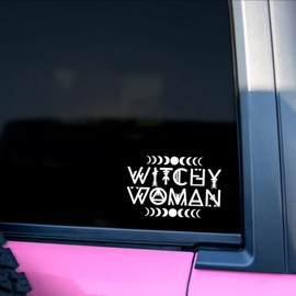 Witchy Woman Sticker for Car or Truck Window Laptop Water Bottle - 6" Waterproof Decal