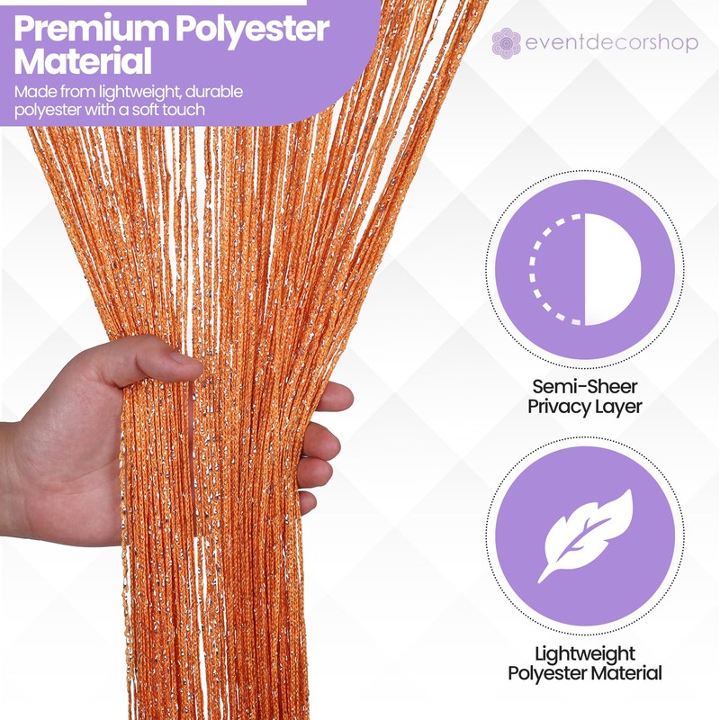 Glitter String Curtain Panel 200x90cm – Sparkling Tassel Fly Screen,