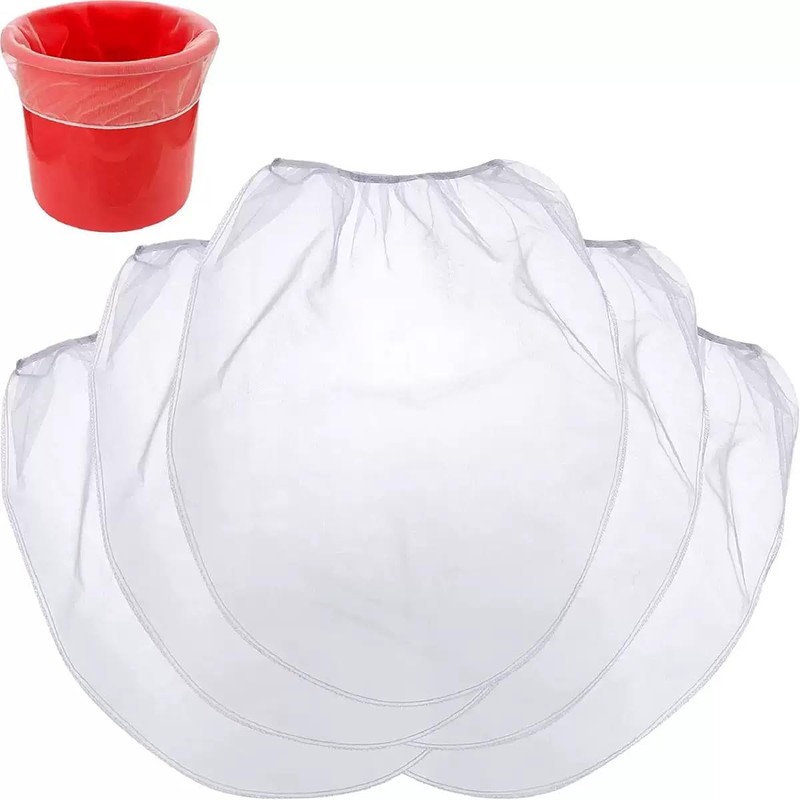 5Pcs Paint Strainer Bags, Fine Mesh Disposable Bucket Strainer with