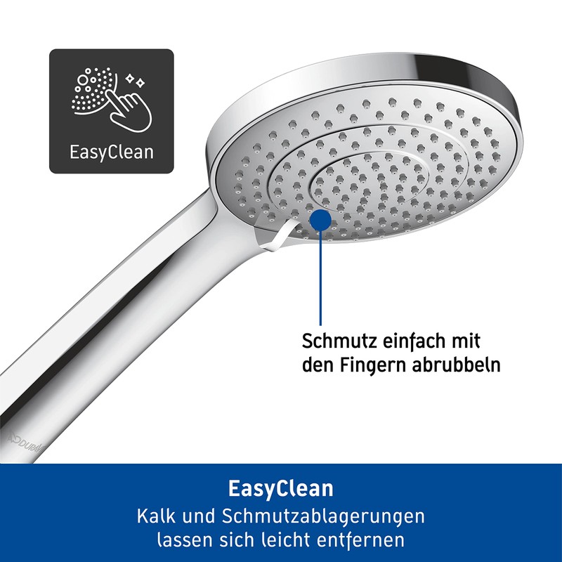 Duravit Universal Shower Head with 3 Jet Types (Rain, Intense