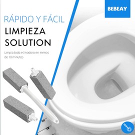 Piedra Pómez para Baño Bebeay CB con 6 Cabezales Intercambiables y Mango Largo