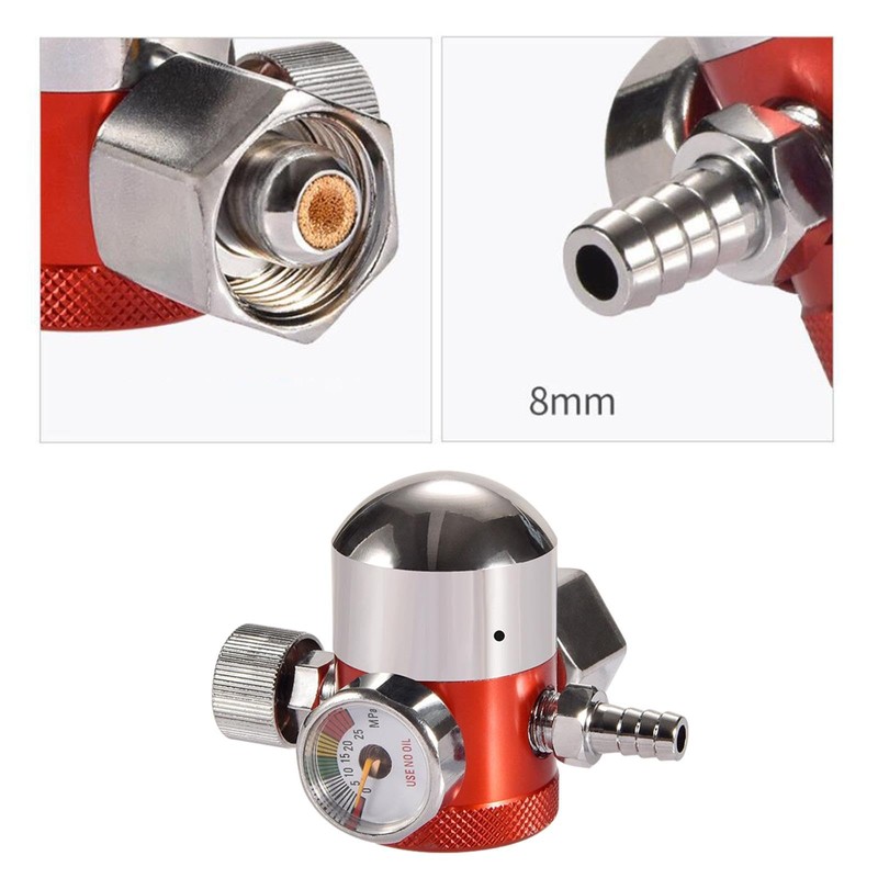 TENOL Gas Argon Quick Connector Fitting with Gauge M16x1.5 Outlet