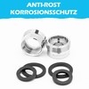 BLUMKRAFT 2 Pcs F19 - M22 Metal Solid Silver Plated
