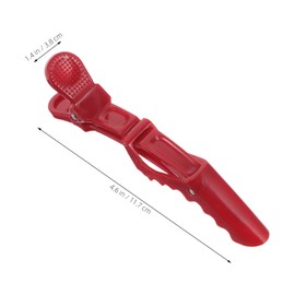Ipetboom 6pcs Hair Salon Tool Hair Clip Salon Clips Multi Purpose Hair Tools Hair Styling Tools for Women Hair Sectioning Grip Clips Hair Salon Supplies Hair Dye Applicator Abs Red