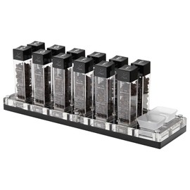 MUVNA Single Espresso Bean Storage - 12 Tubes Coffee Bean Cellars for Keep Bean Fresh Dose Bean Container with Acrylic Display Stand & Hopper