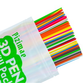 Pizimae 300 PCS 3D Pen Filament Refills, 10 Random Colors PCL Low Temperature 2.5mm Filament Compatible with 3Doodler Start Pen, Eco-Friendly & Biodegradable 3D Printing Material for Kids