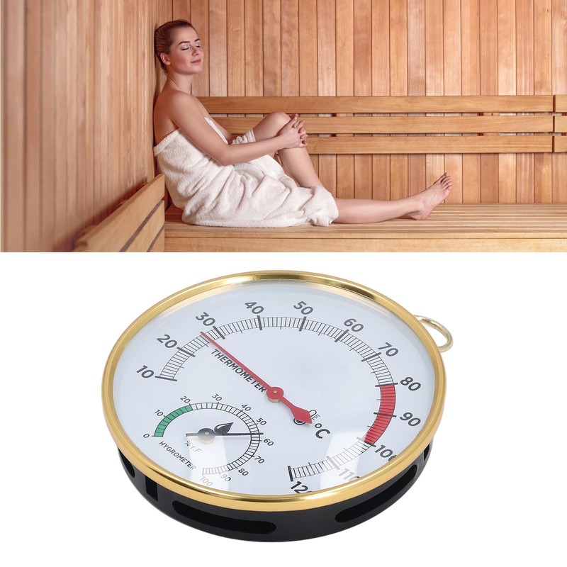 Sauna Thermo-Hygrometer, 2 in 1 Temperature Humidity Meter 10 To