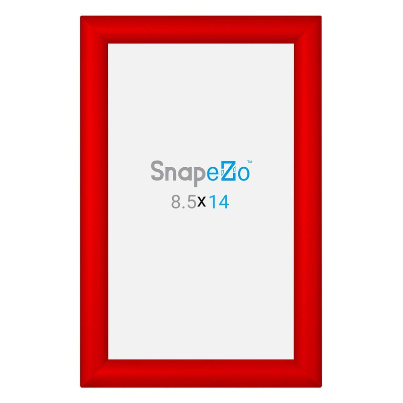 SnapeZo Red Poster Frame 8.5x14 Inches, 1.2 Inch Aluminum Profile,