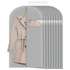 Lazydrop Garment Bags Suit Bags for closet storage 9 Packs Garment Covers 24 x 43 Inchs for Storage Suits, T-shirts and Jackets, Suit Covers for Hanging Clothes on Closet or Travel