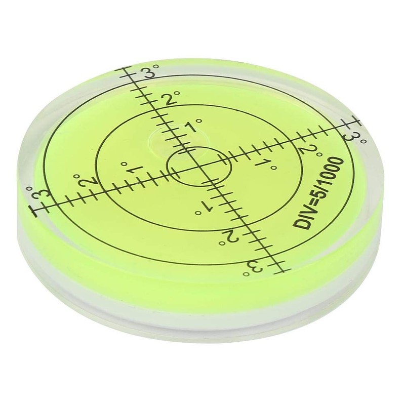 Horizontal Bubble Level, ABS Plastic Precision Bullseye Round Level Bubble,