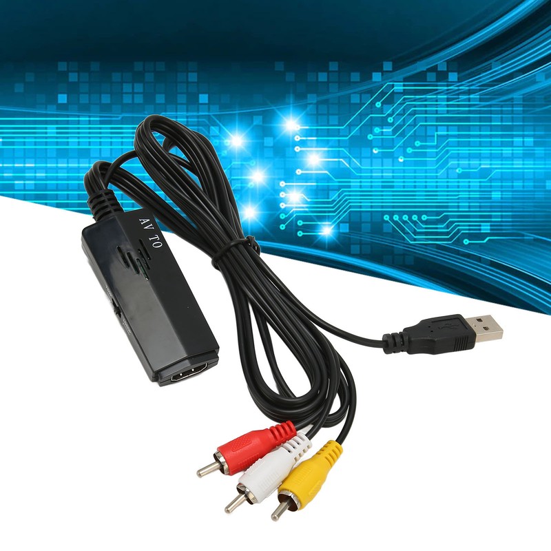 RCA to HD Multimedia Interface Converter Support 1080P USB Power