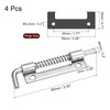 uxcell Spring Loaded Latch Pin, 4Pcs 3.35" - 304 Stainless
