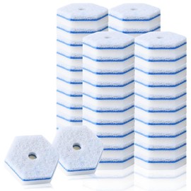 Melakee Disposable Toilet Bowl Wand Refills Compatible with Cloro x, Toilets Cleaning Wand Refill 40 PCS, Upgraded Disposable Sponge Bowl Cleaning Heads for Bathroomfor and Bathroom