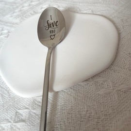 I Love You Gifts Spoon for him her Christmas Birthday Gifts for Boyfriend Girlfriend Anniversary Valentine's Day Gifts for Daughter Papa Ice Cream Spoon for Husband Wife