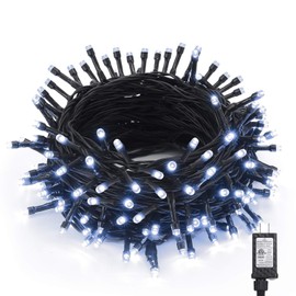 Brizled White Christmas Lights, 78.74ft 240 LED Mini String Lights Connectable, Plugin Christmas String Lights Outdoor, 8 Modes Christmas Tree Lights Waterproof for Indoor Outside Xmas Garden Decor