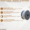 markiso Pleated Cord, 1.5 mm, White, 10 Metres, Tear-Resistant and