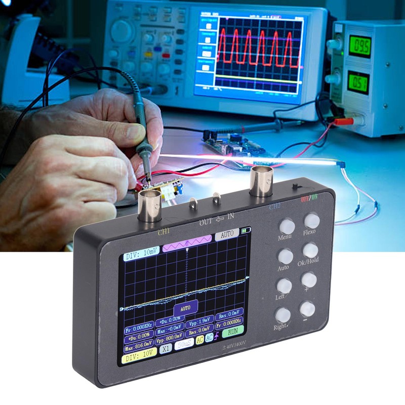 Digital Oscilloscope Portable Dual Channel 3.2 Inch Digital Automotive Oscilloscope