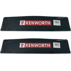 Kenworth Motors 6" x 24" OEM Semi Truck Rubber Mud Flap-Quarter Fender Flaps-Set with Bolt kit