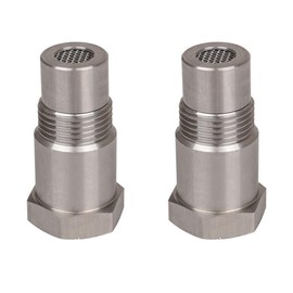 Walquicks 2 Pcs Silver Oxygen O2 Sensor, M18.5 Joint Extension Filter Screen Spacer Adapter Catalytic Converter Fix Check Engine Light Adapter Accessories