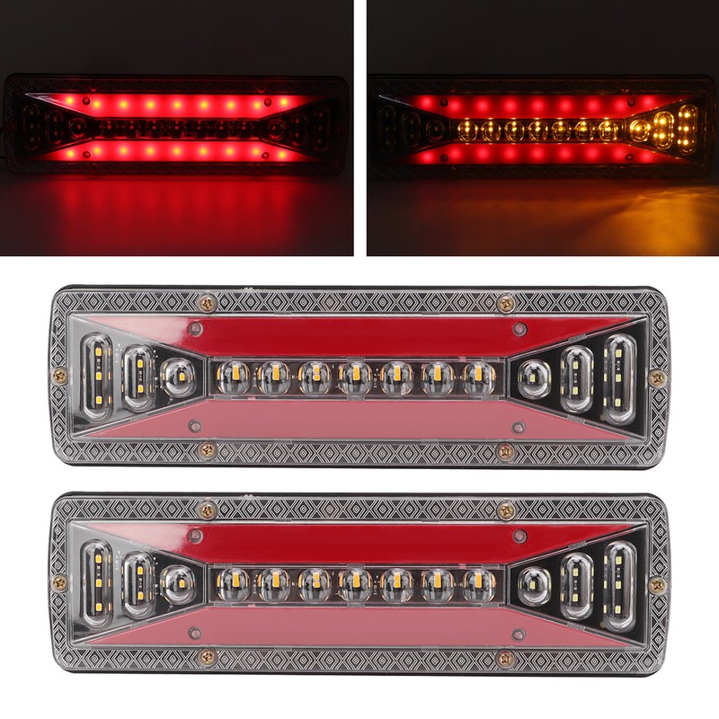 2 PCS Rear Tail Light Bar IP68 Waterproof 24V 50000H