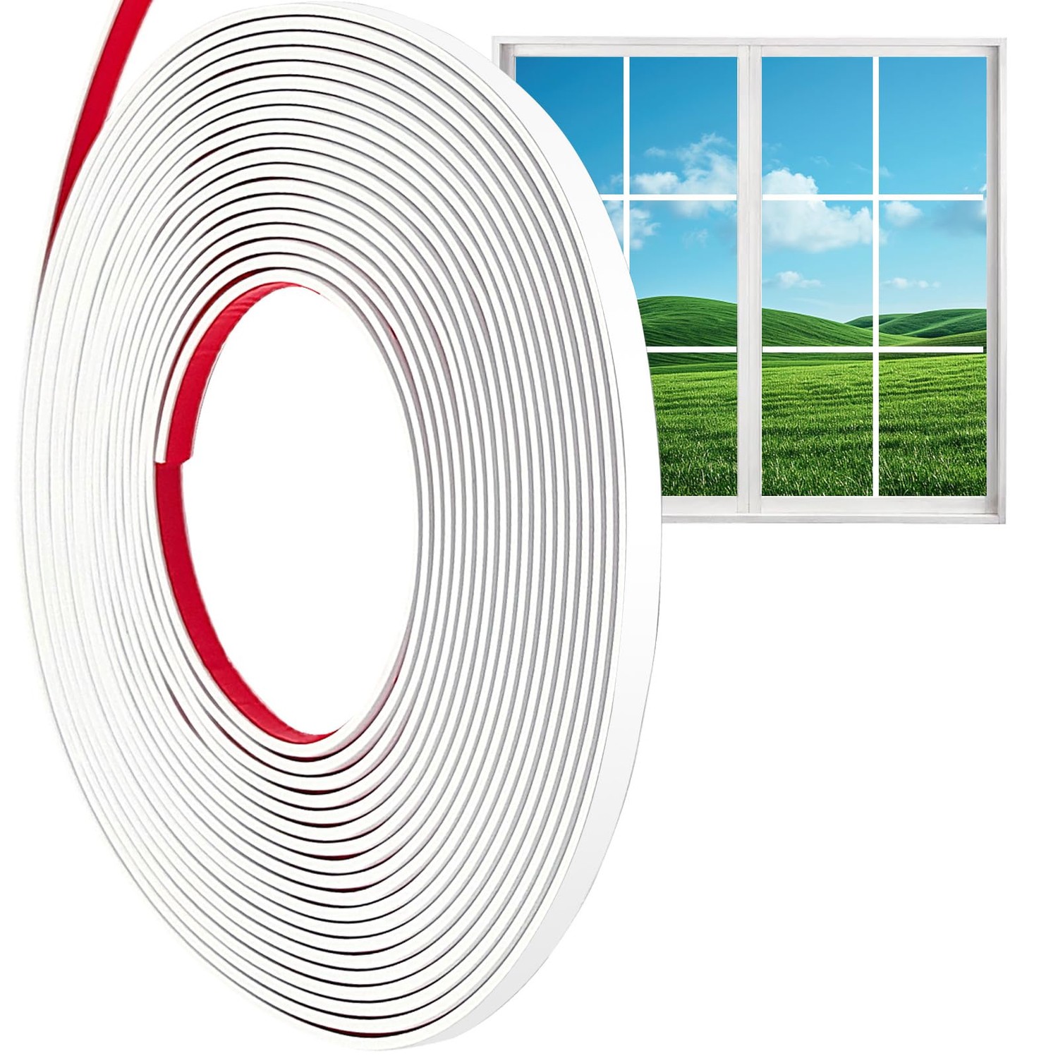 LYMOI 33 Ft Window Grille Inserts, Window Grid Kit, TPE Self-Adhesive ...