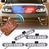 XTAUTO Car 16 LED Red & Blue Police Strobe Flash