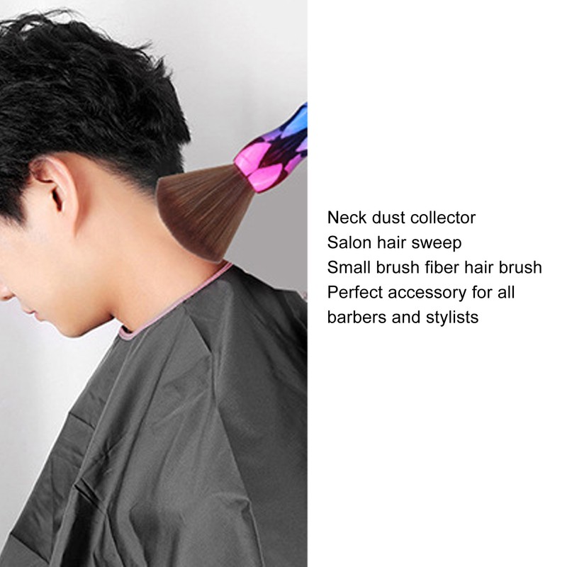 Neck Duster Brush Soft Nylon Bristles Electroplate Ergonomic Barber Hair