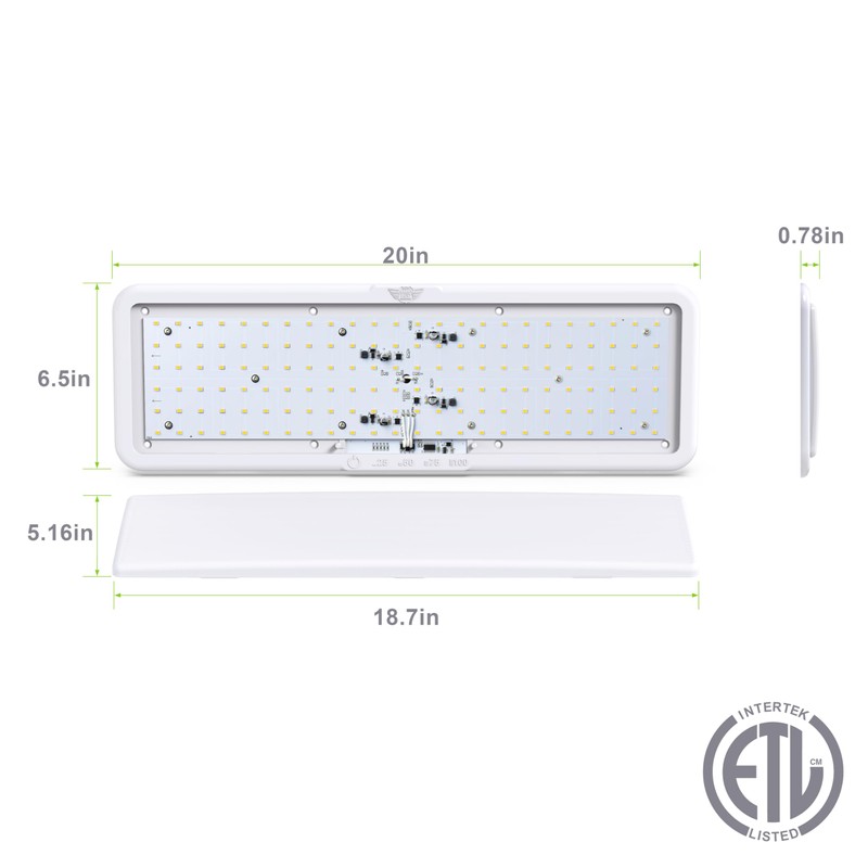 Leisure LED RV LED Ceiling Light Fixture 20" x 6.5"