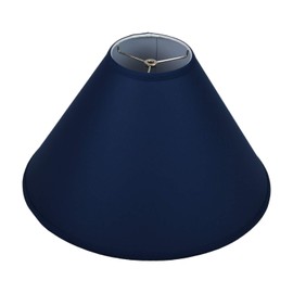 FenchelShades.com Lampshade 6" Top Diameter x 19" Bottom Diameter x 13" Slant Height with Washer (Spider) Attachment for Lamps with a Harp (Navy Blue)