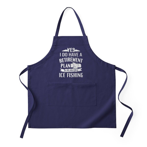 CafePress Ice Fisher Retirement Plan On Ice Fishing Kitchen Apron