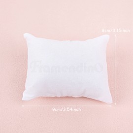 Framendino, 12 Pack White Small Bracelet Watch Pillow Jewelry Display Holder Organizer for Bangle Wrist Chain Cushion Pillows