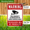 Warning This Property Is Protected By Video Surveillance Sign, (MS-265458)