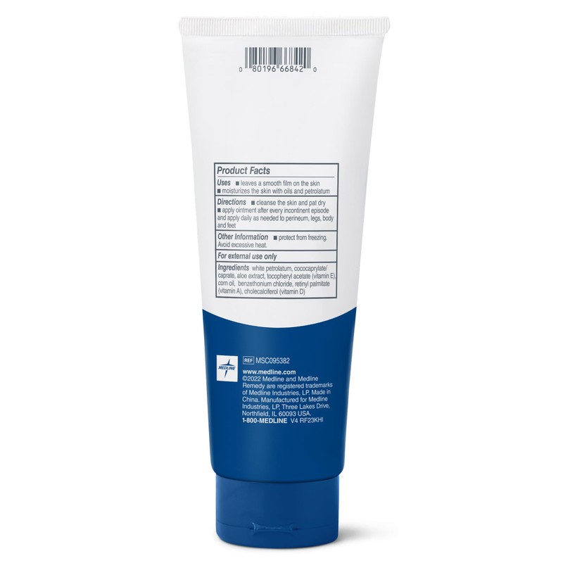 Medline Remedy Essentials Ointment (7 oz Tube), Unscented, Moisturizing Breathable