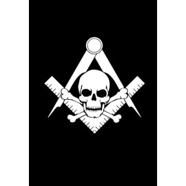 Widow's Son Square & Compass Masonic Vinyl Decal - [White][6 Inch]