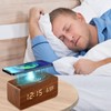 UgyDuky Wooden Alarm Clock LED Digital Clock Digital Alarm Clock