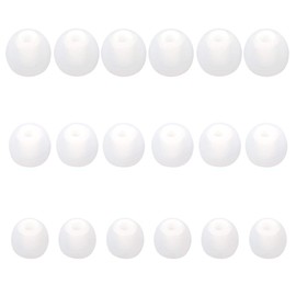 DMZHY 9 Pairs Ear Buds Cover Earbud Replacement Tips Ear Bud Replacement Pieces Silicone Earbud Tips Fit for In-Ear Headphones (Inner Hole from 3.8mm-5.1mm Earphones) SML White Replacement Earbud Tips