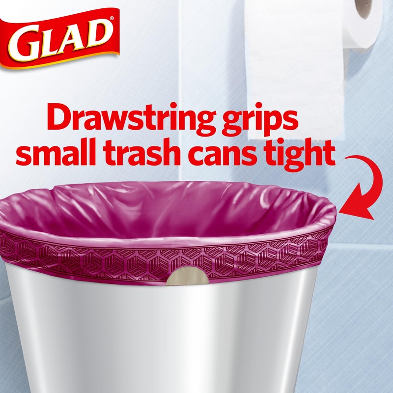 Glad Small Trash Bags 4 Gallon, Febreze Cherry Blossom Garbage