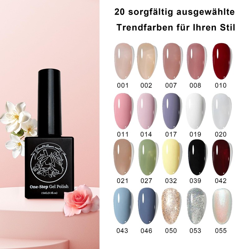 Sun&Beam Nails One-step gel 3-in-1, no base or top coat